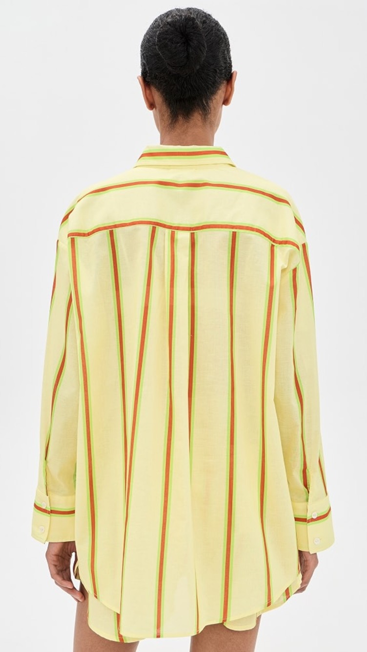 Ciao Ciao Vacation Sandy Stripe Vines Shirt in Yellow - Picture 2 of 5